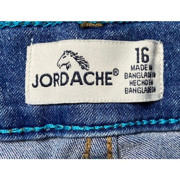 Jordache Bermuda High Rise Shorts Girls Size 16 Multicolor Stars Be Happy - Picture 4 of 12